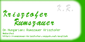 krisztofer rumszauer business card